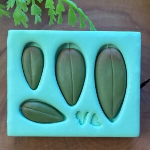 Molde Folhas de Orquídea — 7,0 x 5,5 cm - molde de silicone para biscuit - Vanessa De Col