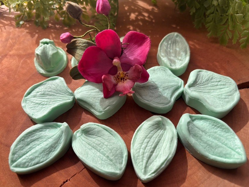 Molde Marcador Orquídea M — Kit 12 Peças — 4,5 cm - Imagem 5