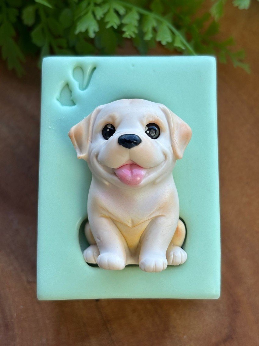 Molde Dog Labrador G — 7,5 x 5,5 cm - molde de silicone para biscuit - Vanessa De Col
