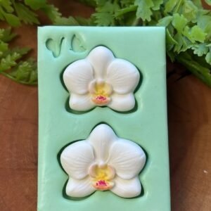 Molde Orquídea P — 4,5 x 7,0 cm - molde de silicone para biscuit - Vanessa De Col