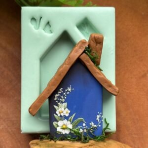 Molde Casinha Rústica 6 — 6,0 x 8,0 cm - molde de silicone para biscuit - Vanessa De Col