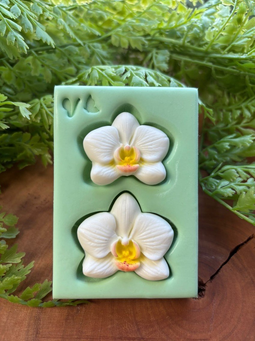 Molde Orquídea M — 5,5 x 8,2 cm - molde de silicone para biscuit - Vanessa De Col