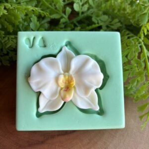 Molde Orquídea 4 - G — 7,5 x 7,0 cm - molde de silicone para biscuit - Vanessa De Col