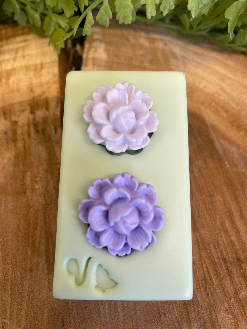 Molde de Silicone Flor Cravo — 2,0 x 2,0 cm - molde de silicone para biscuit - Vanessa De Col