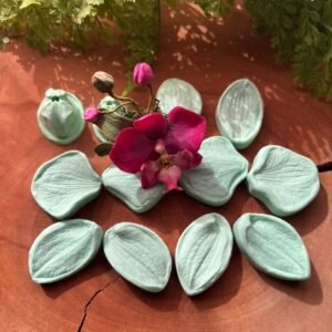 Molde Marcador Orquídea M — Kit 12 Peças — 4,5 cm - molde de silicone para biscuit - Vanessa De Col