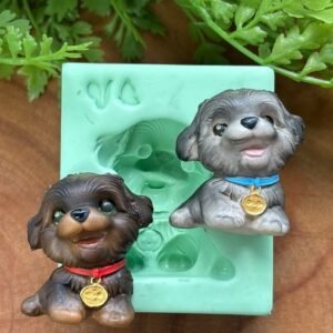 Molde Doguinho 7 - G — 6,0 x 7,0 cm - molde de silicone para biscuit - Vanessa De Col