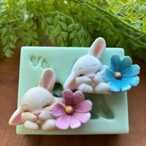 Molde de Silicone Coelha Florzinha