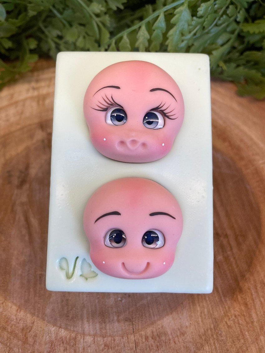 Molde de silicone Cabecinhas cute - Imagem 3