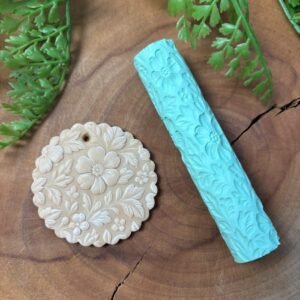 Rolo de Textura Floral — 11,0 x 2,0 cm