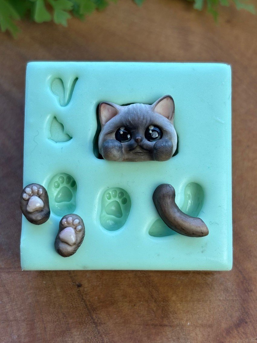 Molde Gatinho Agarradinho