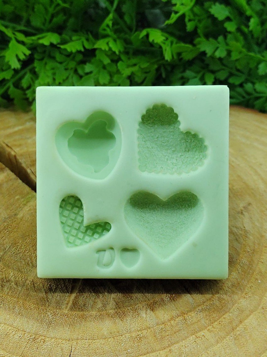 Molde de Silicone Bolachinhas Coração - Imagem 2