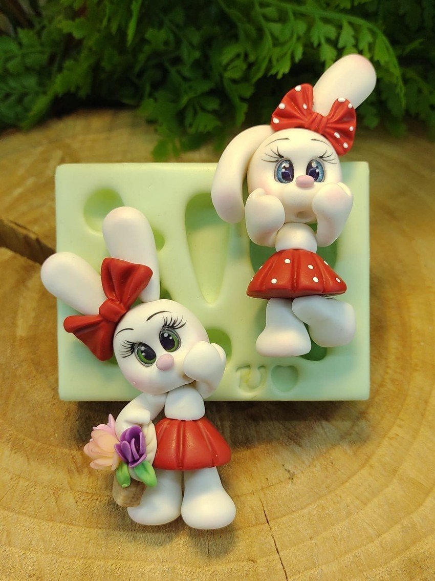Molde de Silicone Coelho Fofo 2 - Imagem 2