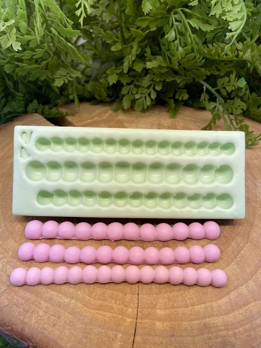 Molde de silicone Cordão de Bolinhas - Imagem 2