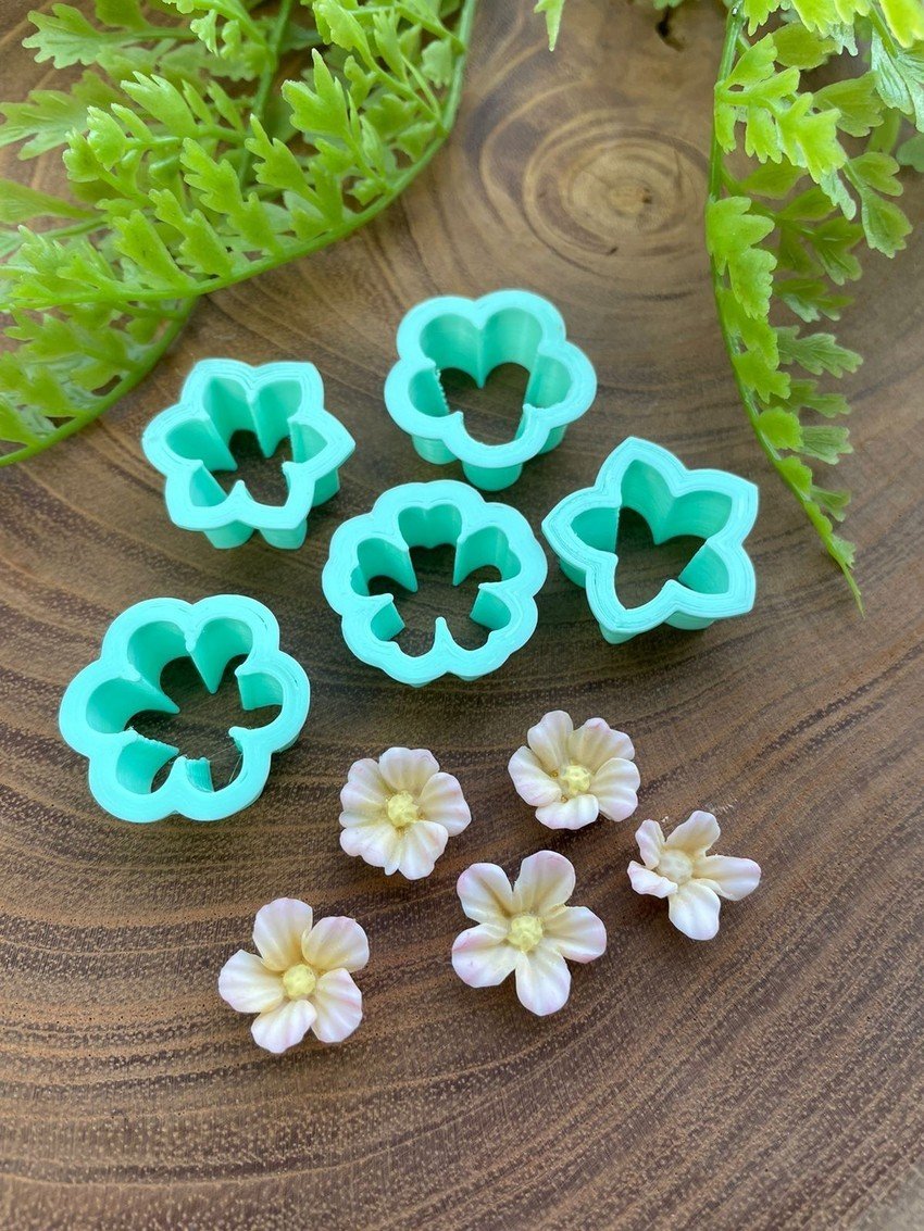 Kit Cortadores Mini Flores - 5 pc - Imagem 3
