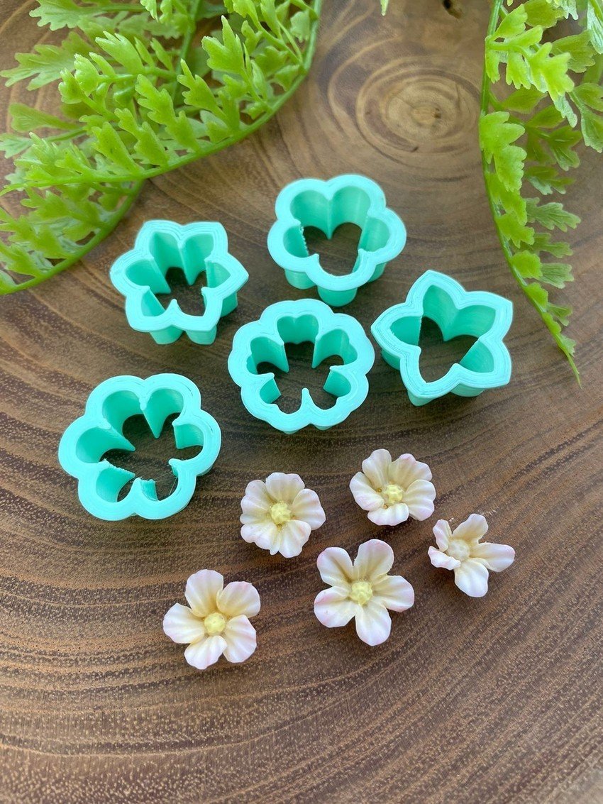 Kit Cortadores Mini Flores - 5 pc - Imagem 4