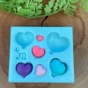 Molde de silicone Kit balões coração - JR