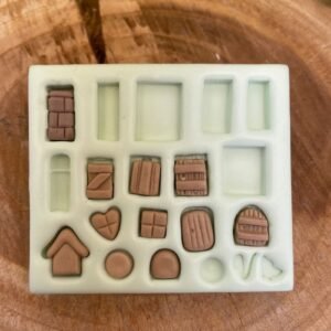 Molde de silicone Acessórios casinhas rústicas