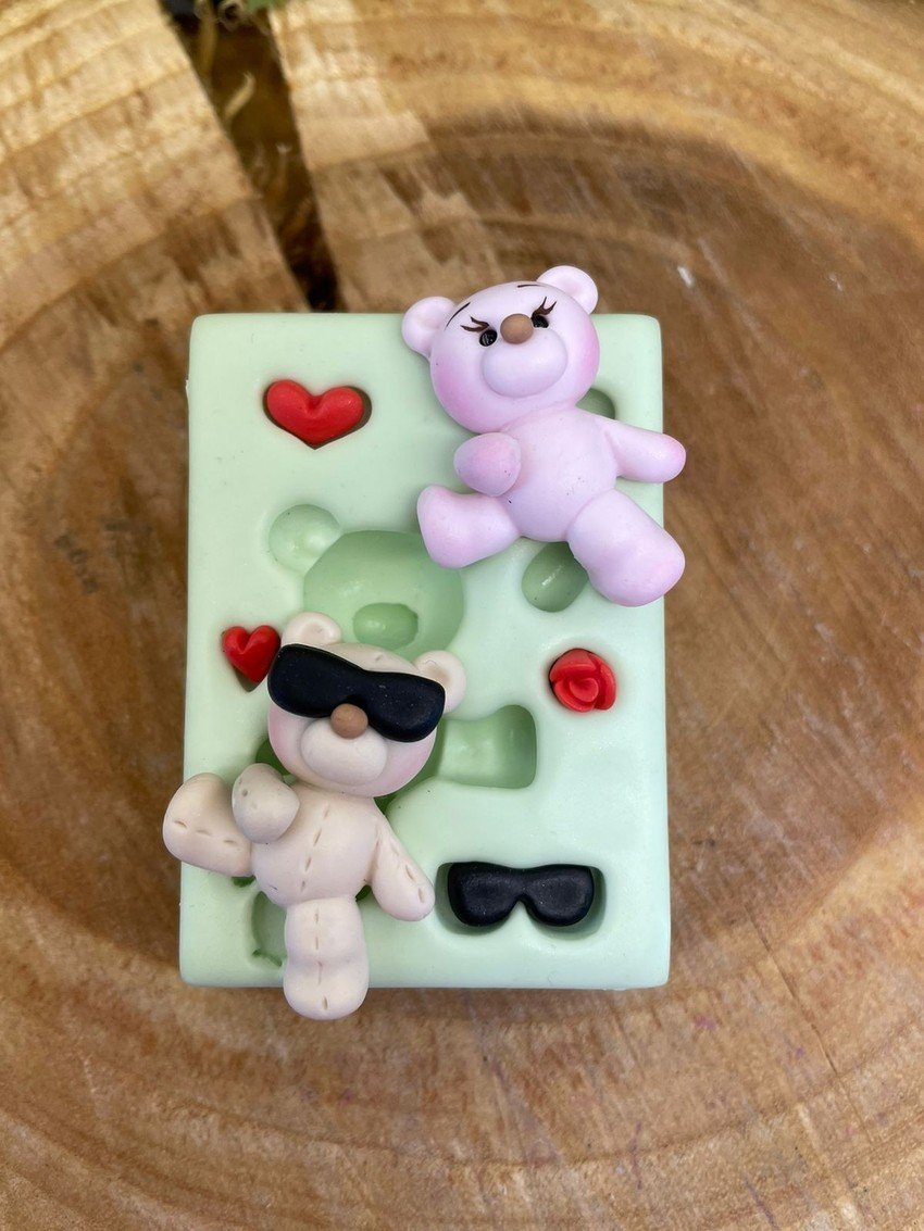 Molde de silicone Ursinho Love