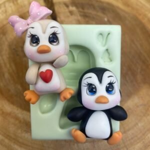 Molde de silicone Pinguim Cute