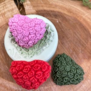 Molde de silicone Coração Floral
