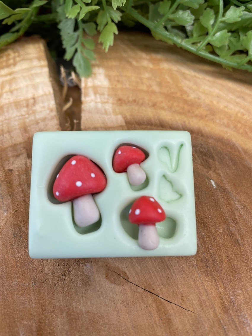 Molde de silicone Mini Cogumelinhos