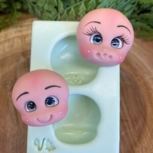 Molde de silicone Cabecinhas cute