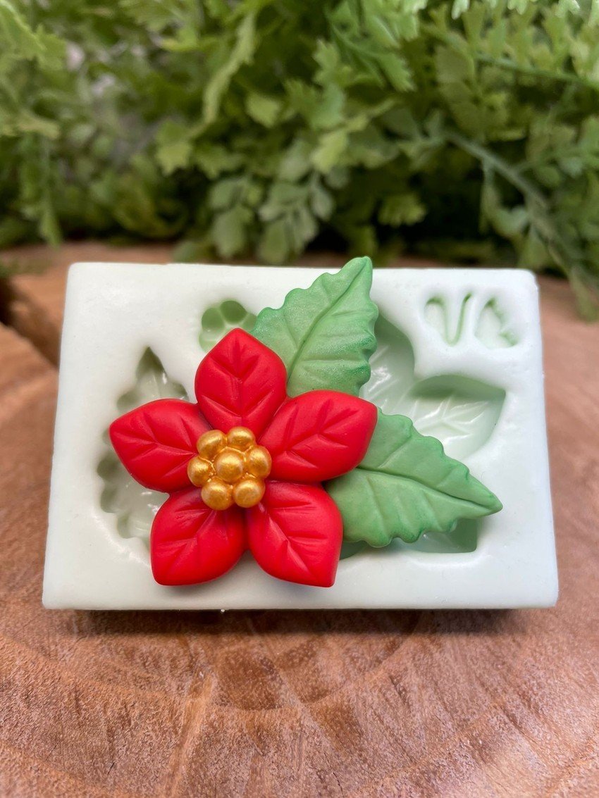 Molde Flor de Natal P