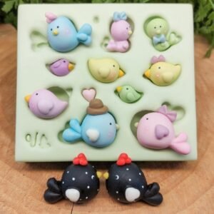 Molde de silicone Passarinhos 2