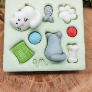Molde de silicone Miau