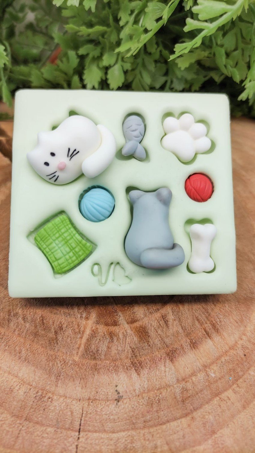 Molde de silicone Miau