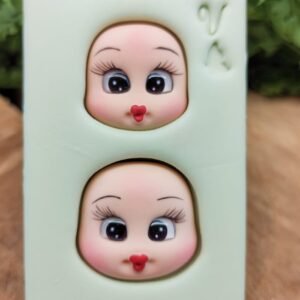 Molde de silicone Cabecinhas P e M
