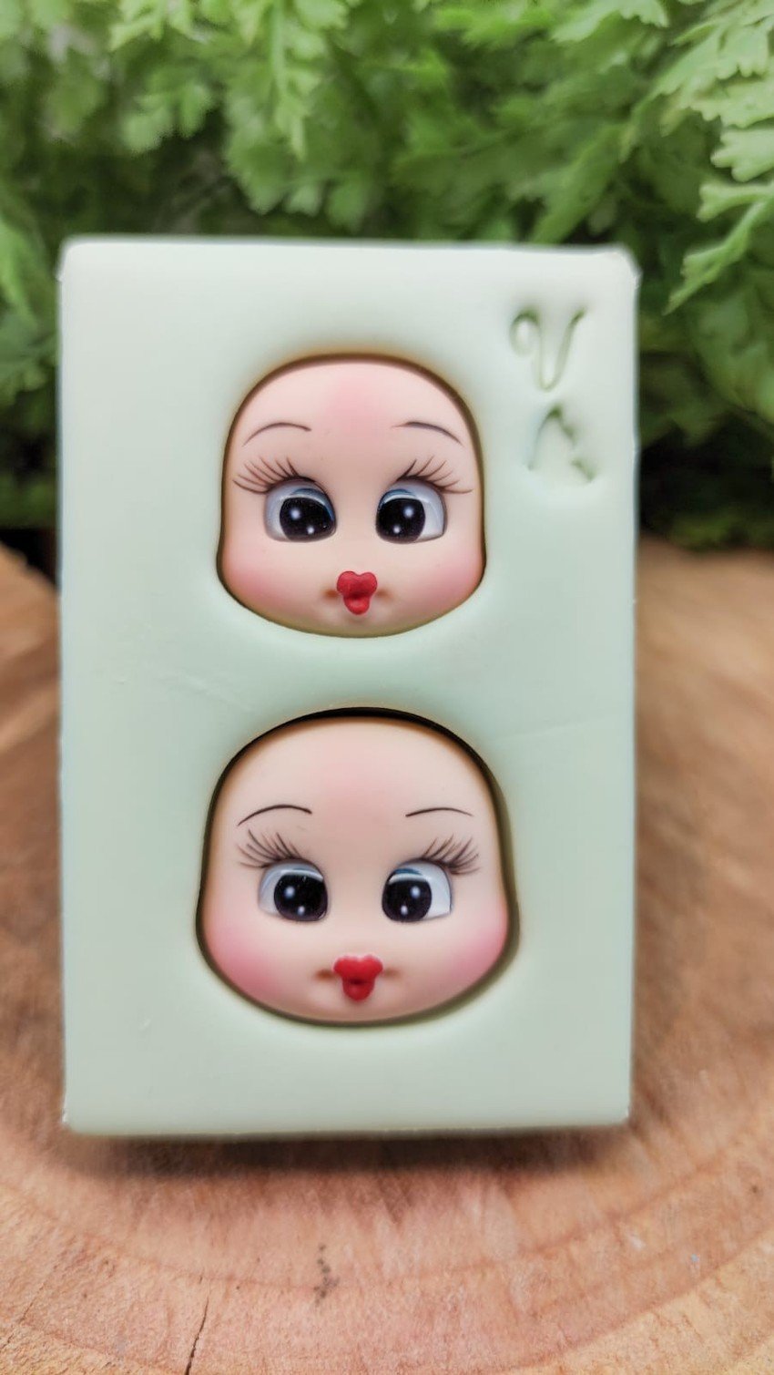 Molde de silicone Cabecinhas P e M