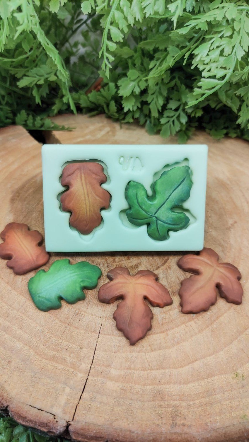 Molde de silicone Folhas de Outono
