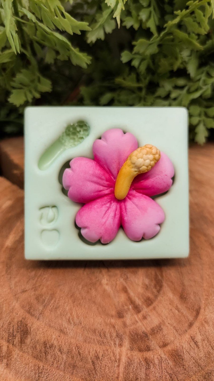 Molde de Silicone Flor Hibisco G