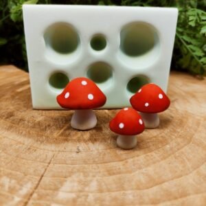 Molde de Silicone Cogumelos M