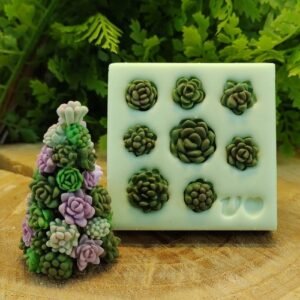 Molde de Silicone Mini Suculentas