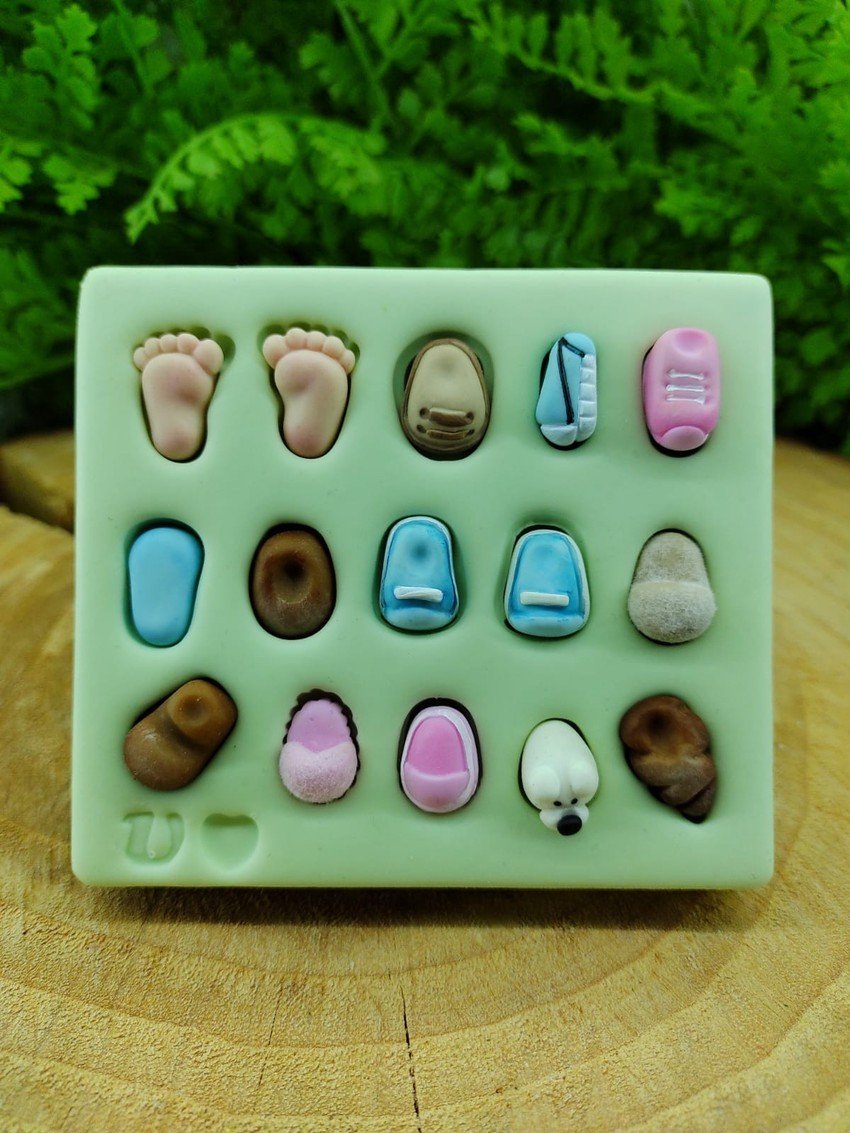 Molde De Silicone Sapatinhos