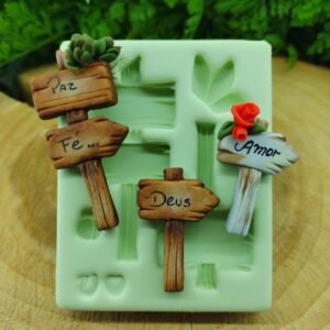 Molde De Silicone Mini Plaquinhas 2