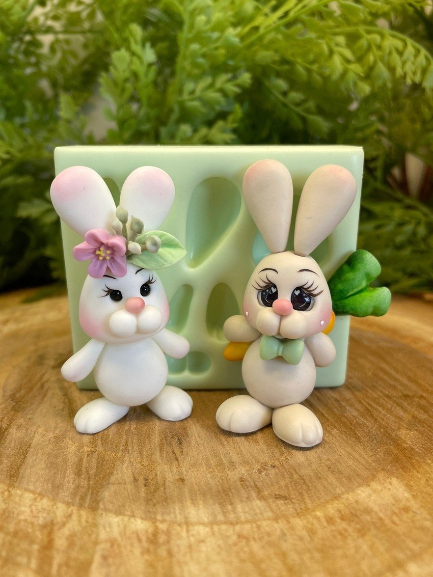 Molde de silicone Coelho cenourinha