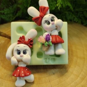 Molde de Silicone Coelho Fofo 2