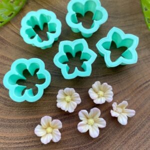 Kit Cortadores Mini Flores - 5 pc