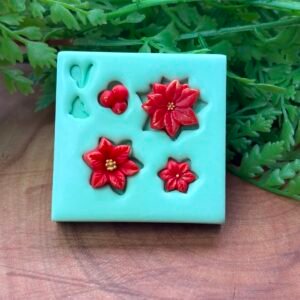 Molde Mini Flores De Natal